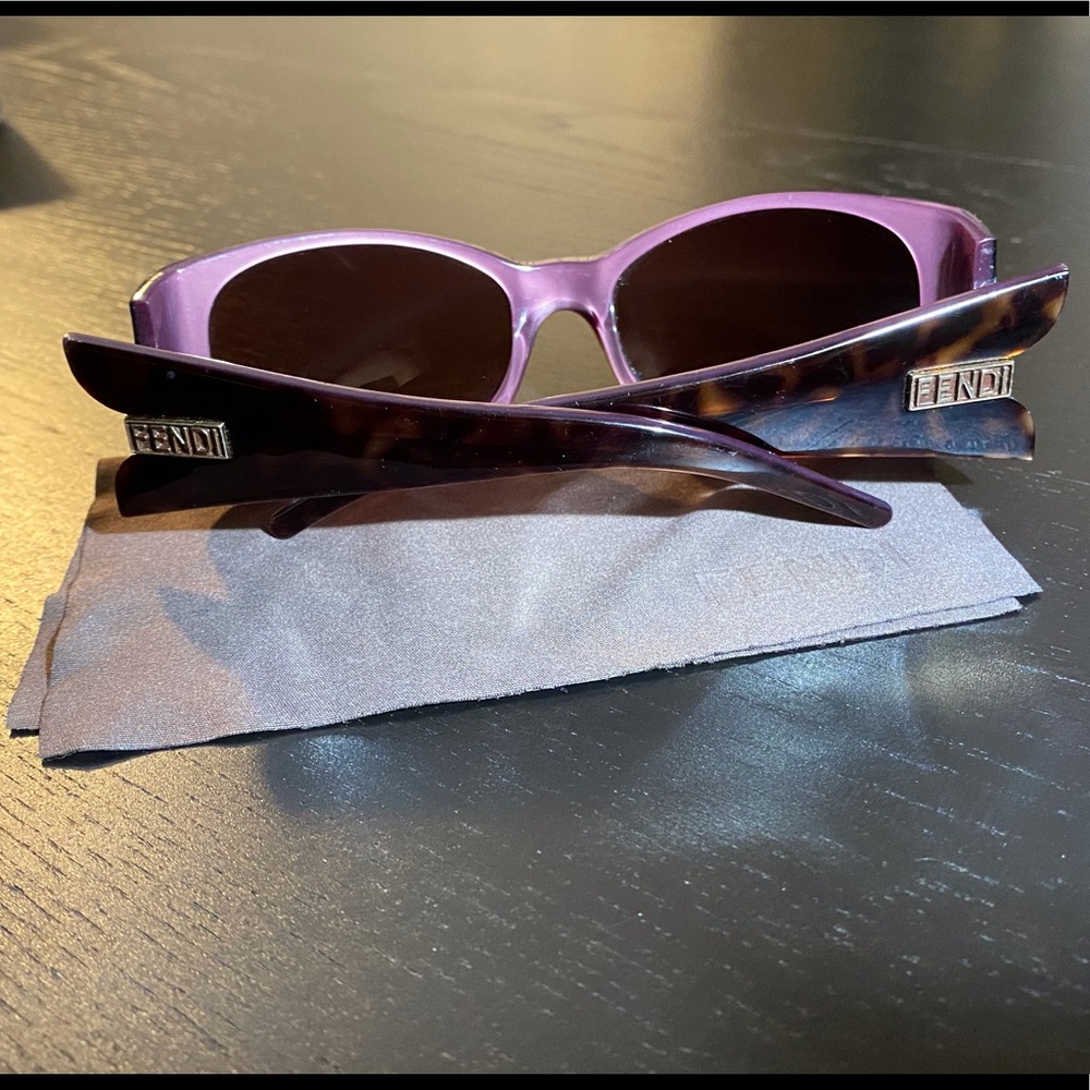 🔥Reduced🔥Auth.FENDI FS 307 Tortoise Brown Purple Sunglasses - Picture 2 of 8